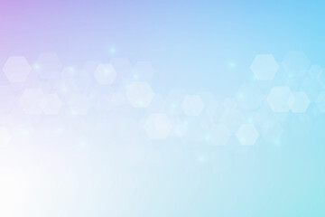 Science network pattern, connecting lines and dots. Technology hexagons structure or molecular connect elements