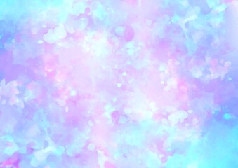 幻想的な水彩の水色テクスチャ背景
