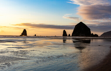 Haystack Rock in Cannon Beach Oregon
