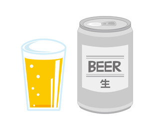 缶ビール　缶　ベクターイラスト