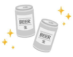 缶ビール　缶　ベクターイラスト