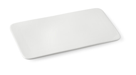 white flat plate isolated on white