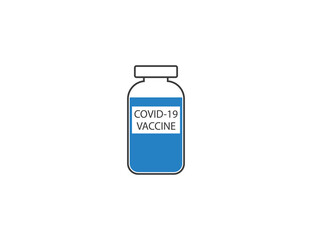 Coronavirus, vaccine, covid icon. Vector illustration. Flat design.