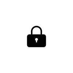 Lock simple flat icon vector illustration