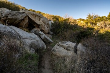 Fototapeta premium A beautiful overlooking view of nature in Lake Elsinore, California