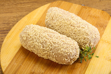 Raw chicken cutlet for roast
