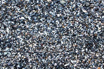 Pebbles on the mediterranean beach in Calabria