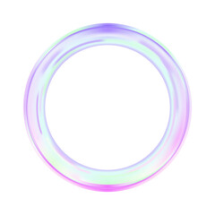 Hologram circle frame with copy space. Vector illustration isolated on white background, EPS 10