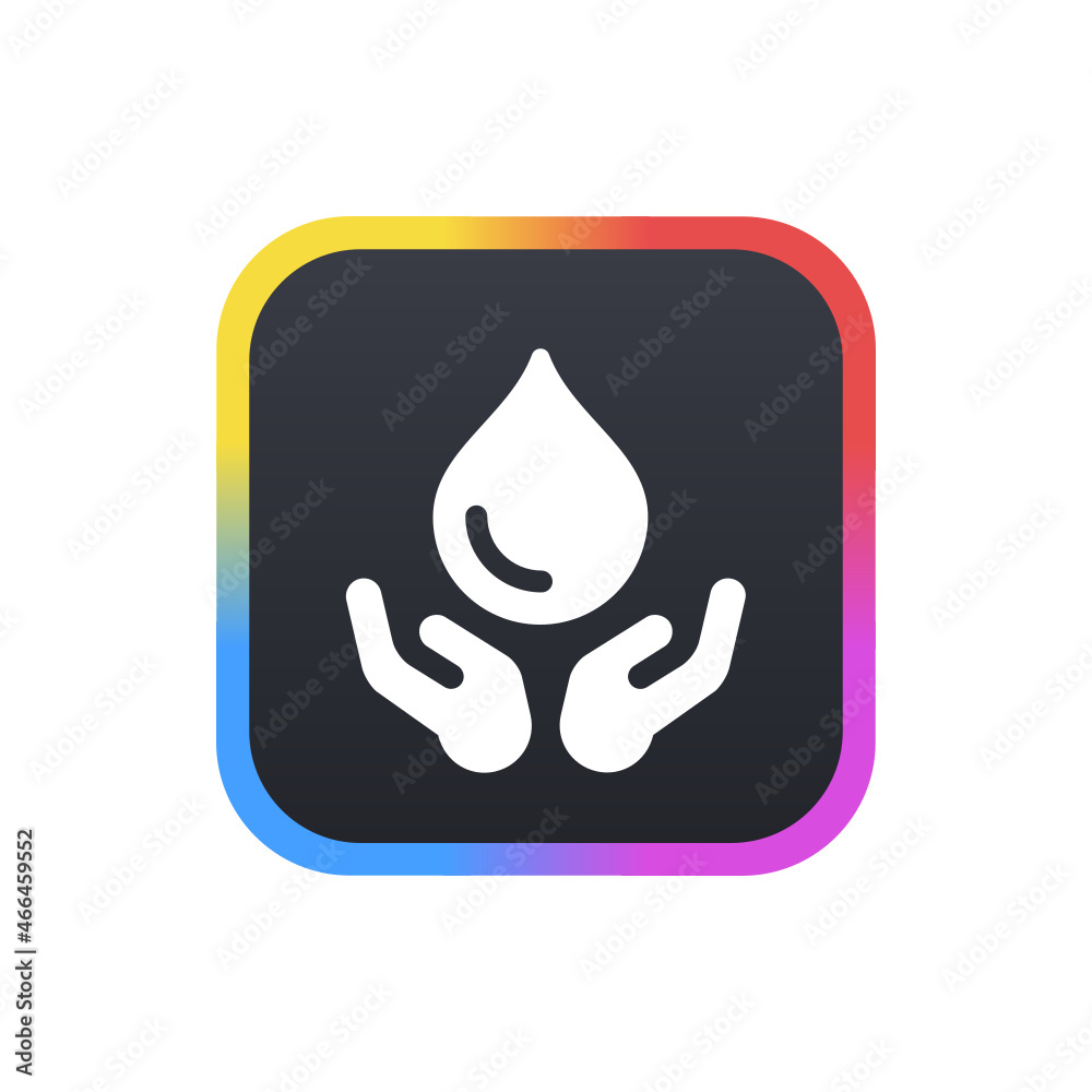 Sticker blood donation - app icon button