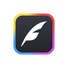Fototapeta premium Feather - App Icon Button