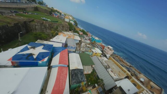 La Perla San Juan Puerto Rico FPV Drone beautiful location 1 El Morro