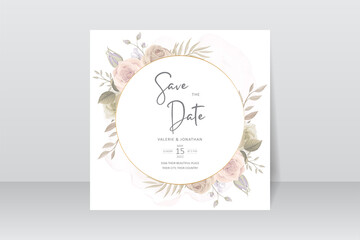 Beautiful roses invitation card template