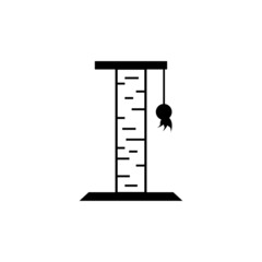 Cat scratching post vector icon