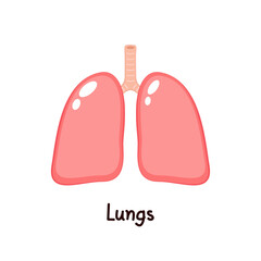 Lungs icon vector. Lungs - human internal organ. Illustration of human lungs. internal organs vector.