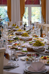 table set for a wedding reception