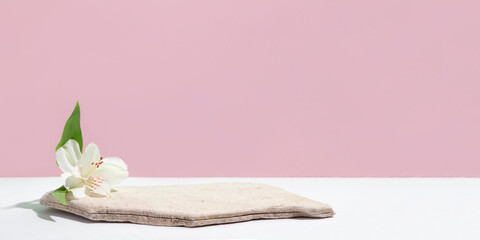 Background for cosmetic products of natural colors.