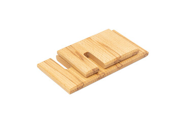Wooden Phone Holder isolated above white background