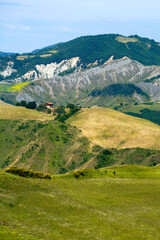 Rural landscape on the hills near Imola and Riolo Terme