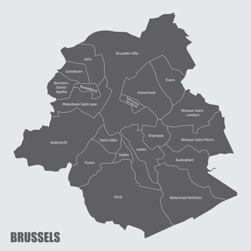 Brussels administrative map