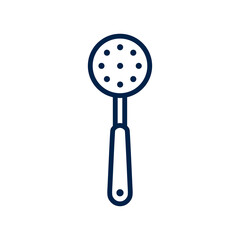 Skimmer icon. Slotted Spoon pictogram isolated on white, color, transparent background. Vector icon shape. Skimmer simple symbol sign of utensil.