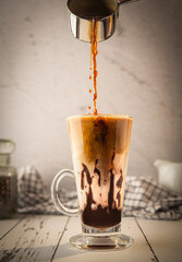 cappuccino coffee and milk