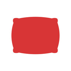 Pillow vector icon. Red symbol