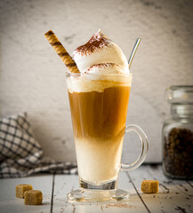 latte with whipped cream