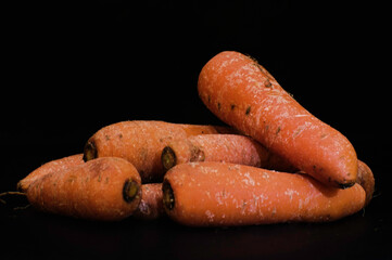 carrots on black