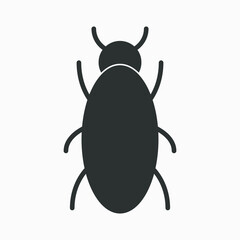 Bug vector icon isolated on white background. Insect sign.