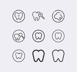 Dental clinic. Tooth icon dental clinic