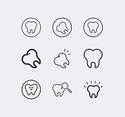 Dental clinic. Tooth icon dental clinic