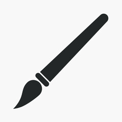 Paintbrush vector icon isolated on white background.