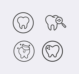 Dental clinic. Tooth icon dental clinic