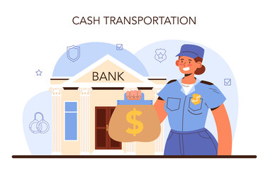 Convoy concept. Transportation of a criminal in an armored