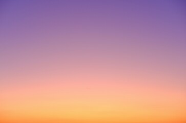 Abstract yellow orange purple gradient color of sky sunset . High horizontal quality photo