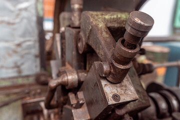 Industrial machines exhibited in the bronze museum in Riópar, Albacete (Spain).