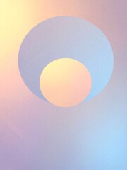 Abstract pastel gradient yellow orange sun and full moon blue sky futuristic decorative background 