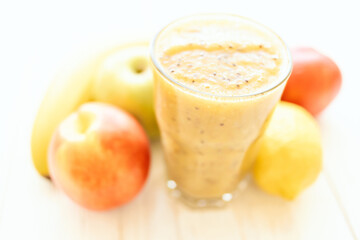 fruit smoothie fresh Fresh Desert milkshake top view