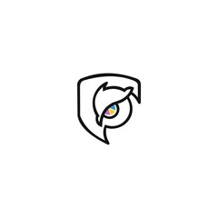 owl logo vector illustration template