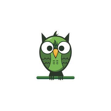 owl logo vector illustration template
