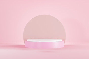 Abstract background minimal mock up scene of Empty Geometry podium for display product for presentation concept, 3D rendering illustration.