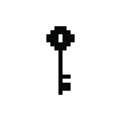 Pixel key for games and web sites. Pixel art. 8 bit