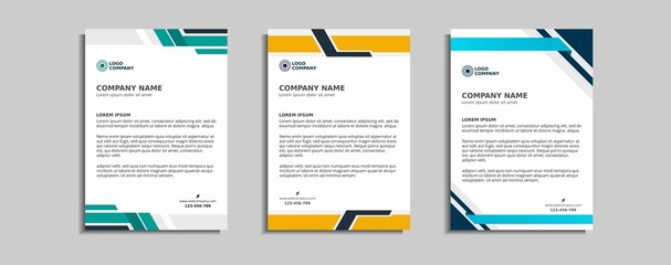 modern corporate letterhead template design