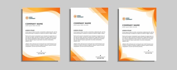 modern corporate letterhead template design