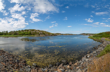 Fototapeta na wymiar Seaside view over Swedish West Coast. Gothenburg archipelago. 