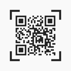 unique qr code isolated on white back