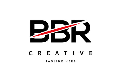 Fototapeta premium BBR creative cut three latter logo