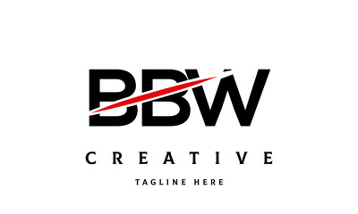 BBW creative cut three latter logo