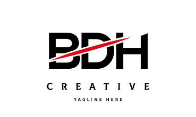 BDH creative cut three latter logo