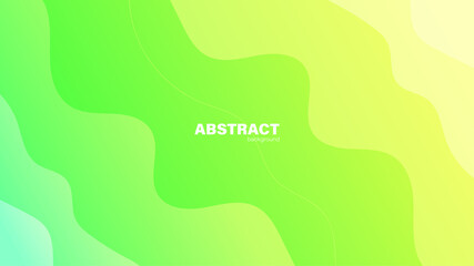 Abstract green fluid shape modern background with copy space, vector.